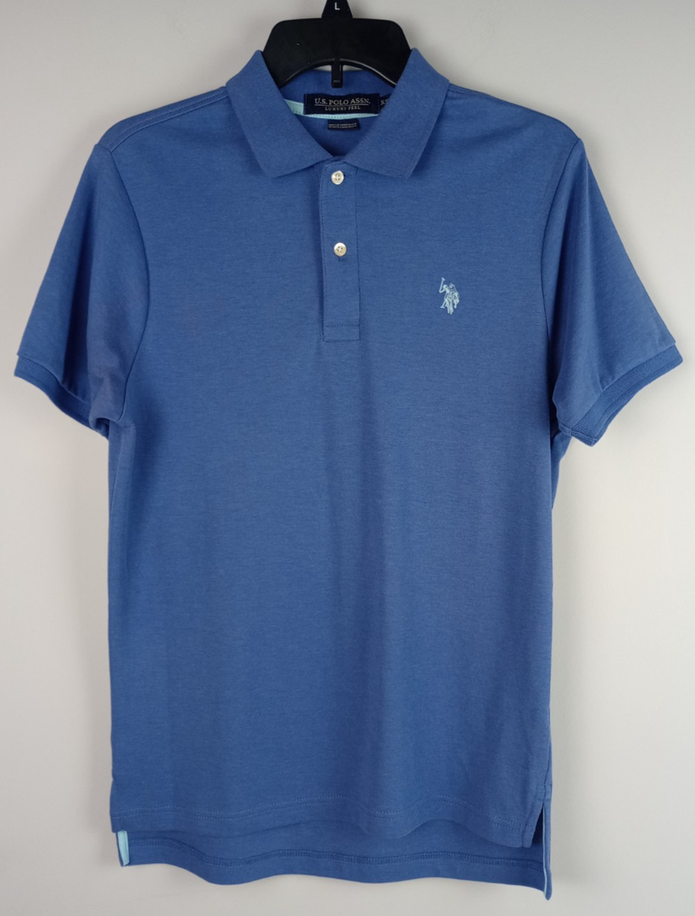 US Polo Association Mens XS Blue Luxury Feel Short Sleeve Polo Shirt